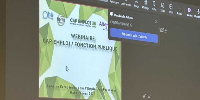 Webinaire « Cap ou pas Cap ? » organisé par le Cap Emploi 36, avec l’appui du FIPHFP Centre – Val de Loire